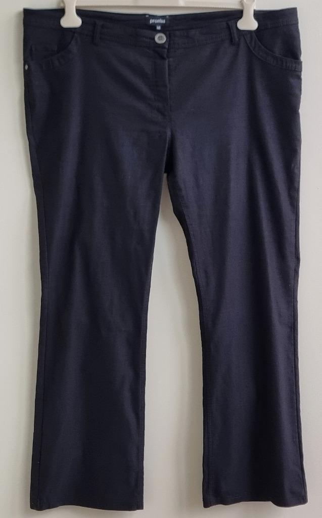 Promiss zwarte stretchy broek mt. 48, Kleding | Dames, Broeken en Pantalons, Zo goed als nieuw, Maat 46/48 (XL) of groter, Zwart