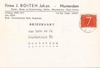 MUNTENDAM 1957 Fa J. BOITEN Joh.zn Manufacturen Kleding, Verzamelen, Ansichtkaarten | Nederland, Verzenden, 1940 tot 1960, Gelopen