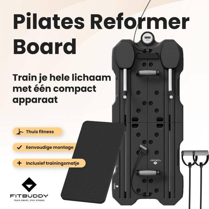 FitBuddy Pilates Reformer Board – Multifunctioneel, Sport en Fitness, Yoga en Pilates, Nieuw, Yoga-accessoire, Ophalen of Verzenden