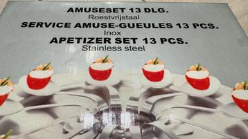 Nieuwe Amuse set RVS - 13 delig beschikbaar voor biedingen