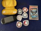 Sony PSP + 7 games, Spelcomputers en Games, Spelcomputers | Sony PSP, Zwart, Ophalen of Verzenden, PSP, Gebruikt