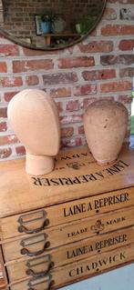 Oud pruikenhoofd - hoedenstandaard, Ophalen of Verzenden