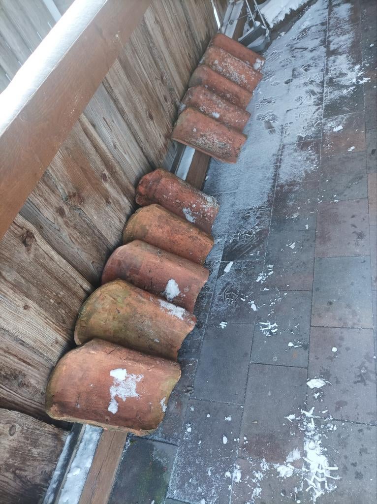 Oud Hollandse dakpannen pl/min700 stuks 38 en 42 cm lang., Ophalen of Verzenden