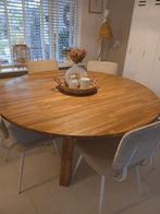 Eettafel, Rond, Ophalen of Verzenden, Zo goed als nieuw, Overige houtsoorten
