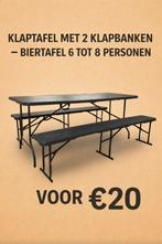 Klaptafel met 2 Klapbanken (Biertafel) 6 tot 8 Personen, Ophalen, Partygalaxyshop@hotmail.com, Partygalaxyshop, Nieuw