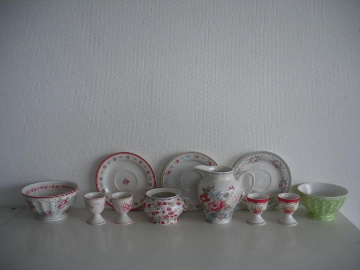 Greengate Allerlei servies, Huis en Inrichting, Keuken | Servies, Zo goed als nieuw, Bord(en), Wedgwood, Aardewerk, Ophalen of Verzenden