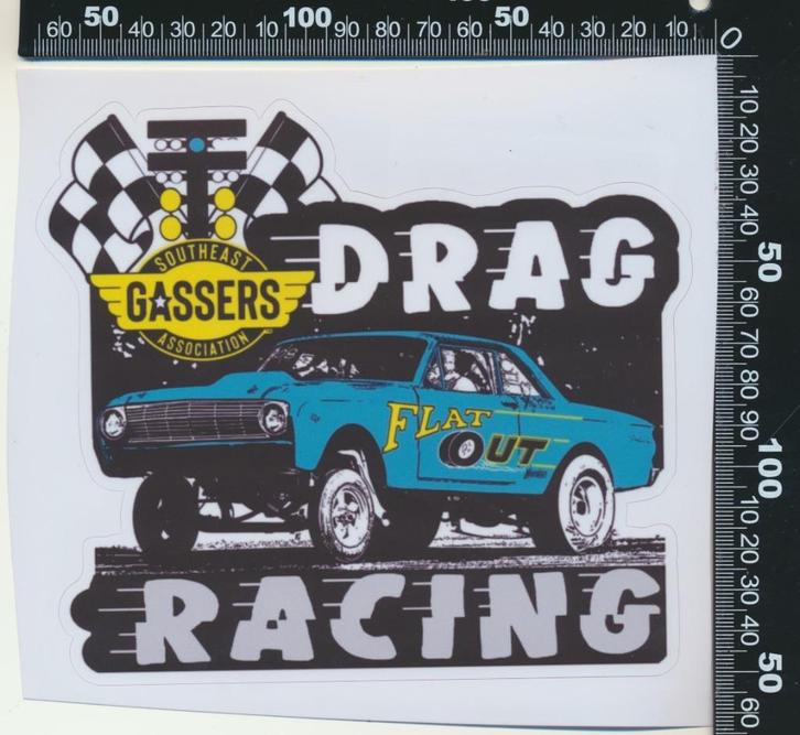 Sticker: Drag Racing - Southeast Gassers Association, Verzamelen, Stickers, Zo goed als nieuw, Auto of Motor, Verzenden