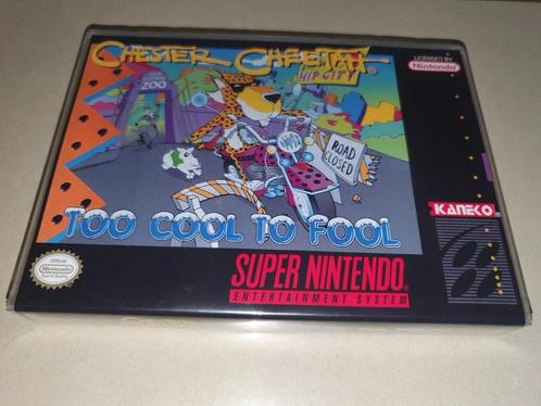Chester Cheetah Too Cool to Fool SNES Game Case, Spelcomputers en Games, Games | Nintendo Super NES, Zo goed als nieuw, Verzenden