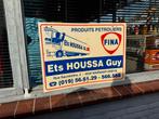 Vintage Fina Reclamebord Ets Houssa Guy, Verzamelen, Merken en Reclamevoorwerpen, Ophalen, Reclamebord, Gebruikt, .
