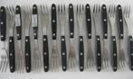 Amefa Vorken / Bistrovorken 20 cm met zwart handvat 20 stuks, Ophalen of Verzenden, Rvs of Chroom, Los bestek