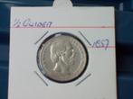 ½ Gulden 1857, Postzegels en Munten, Munten | Nederland, ½ gulden, Koning Willem III, Zilver, Ophalen of Verzenden