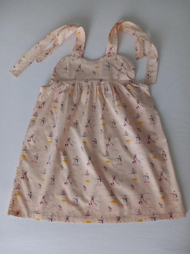 Vintage Frans jurkje overgooier jaren 50,, Antiek en Kunst, Antiek | Kleding en Accessoires, Kinderen, Verzenden