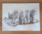 Canvas met engelen, Huis en Inrichting, Woonaccessoires | Schilderijen, Tekeningen en Foto's, Ophalen of Verzenden, Zo goed als nieuw