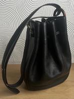 Neuville. Prachtige zwarte leren buideltas., Ophalen of Verzenden, Zo goed als nieuw, Zwart, Overige typen