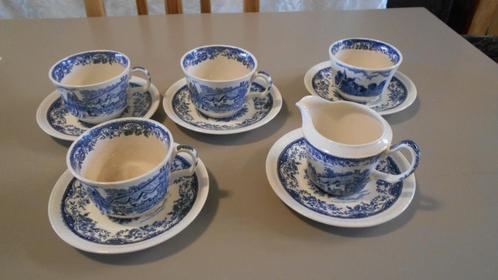 engels servies ROYAL TUDOR OLDE ENGLAND kop schotel s-r 6X, Antiek en Kunst, Antiek | Servies los, Ophalen of Verzenden