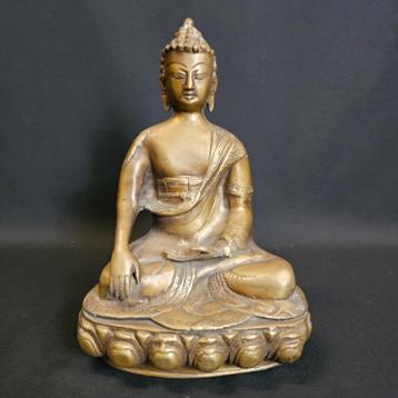 Shakyamuni boeddha beeld – brons – 24cm hoog – india beschikbaar voor biedingen