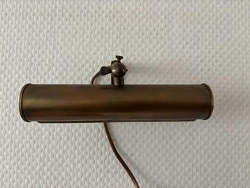Vintage schilderijlamp van koper, verstelbaar. beschikbaar voor biedingen