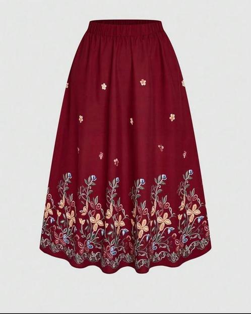 Rok Dania Bordeaux ** NIEUW**, Kleding | Dames, Grote Maten, Nieuw, Rok, Rood, Verzenden
