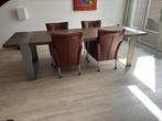 Eettafel Icoon Bunk 280x100 cm  met of zonder 4 eetstoelen, Huis en Inrichting, Tafels | Eettafels, Ophalen, Gebruikt, 200 cm of meer