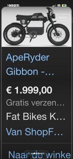 Fatbike ape ryder gibbon stoere look, Overige merken, Gebruikt, Ophalen of Verzenden, 51 tot 55 cm