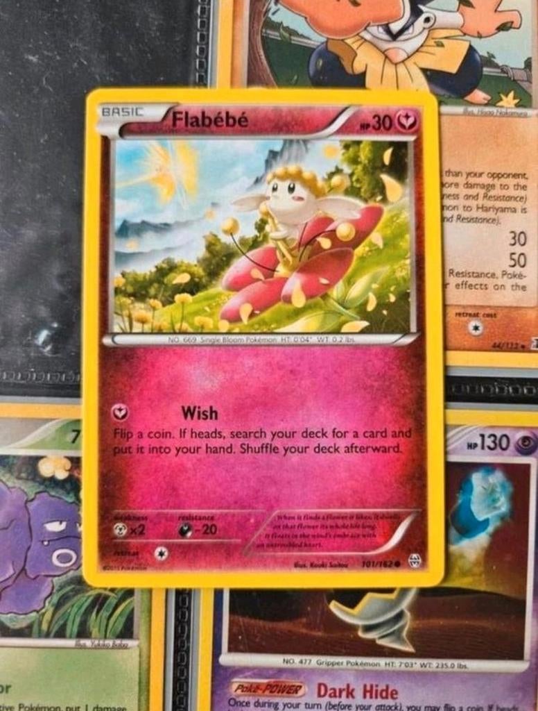 Flabébé 101/162 XY BREAKthrough pokemon kaart nm, Ophalen of Verzenden, Zo goed als nieuw, Losse kaart