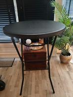 Zwarte statafel 80 cm diameter, Ophalen, Zo goed als nieuw