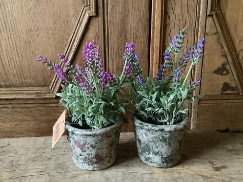 NIEUW set van 2 lavendel kunstplantjes kunstbloemen, Huis en Inrichting, Woonaccessoires | Kunstplanten en Kunstbloemen, Nieuw