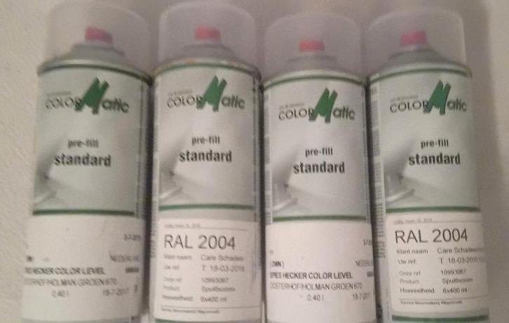 ColorMatic RAL 2004 Spuitbussen - 4x400ml, Doe-het-zelf en Verbouw, Verf, Beits en Lak, Nieuw, Verf, Minder dan 5 liter, Overige kleuren