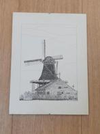 litho molen Zaanstreek ws Molen de Kat R. de Lange, Antiek en Kunst, Kunst | Litho's en Zeefdrukken, Ophalen