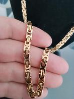 Konings ketting plat nieuw 18k goud plated, Sieraden, Tassen en Uiterlijk, Kettingen, Ophalen of Verzenden, Nieuw, Goud, Goud