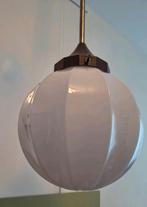 Art Deco hanglamp bakelieten houder Thabur, Huis en Inrichting, Lampen | Hanglampen, Verzenden, Glas, Zo goed als nieuw, Art Deco Thabur