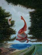 gezocht schilderij en tek. schilder Tobias Baanders RB RTB, Antiek en Kunst, Ophalen of Verzenden