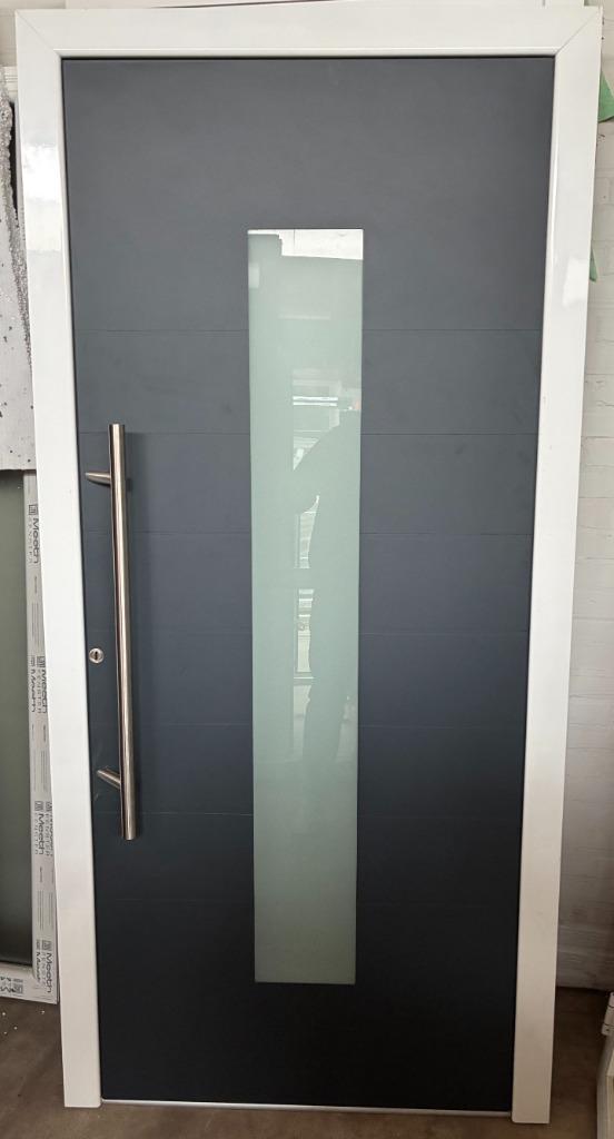 Aluminium voordeur 102,5 x 216 cm Links, Doe-het-zelf en Verbouw, Deuren en Horren, Zo goed als nieuw, Buitendeur, 215 cm of meer