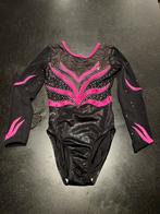 Turnpakje zwart met roze en glitters, Kindermaat 122 t/m 140, Ophalen of Verzenden, Zo goed als nieuw, Turnpak(je)