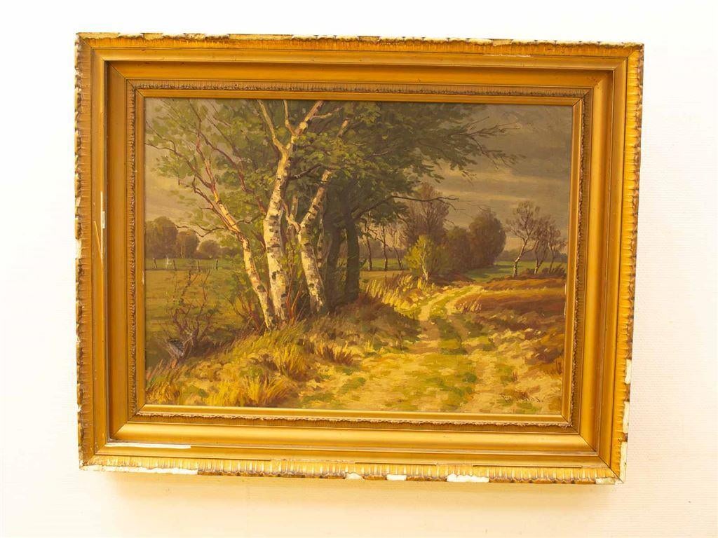 Schilderij van een stukje bos 37355
