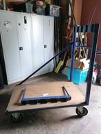 Zware werkplaats / magazijn transportkar tafel/plateau wagen, Ophalen, Gebruikt, Transportkar