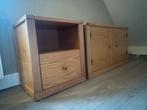 Hülsta kastje + nachtkastje - massief hout, Gebruikt, Grenenhout, Met deur(en), 25 tot 50 cm