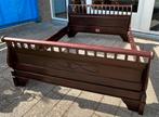 Bed ombouw hout koloniaal bruin 180x220, Huis en Inrichting, Slaapkamer | Bedden, Ophalen, Gebruikt, Tweepersoons, 160 cm