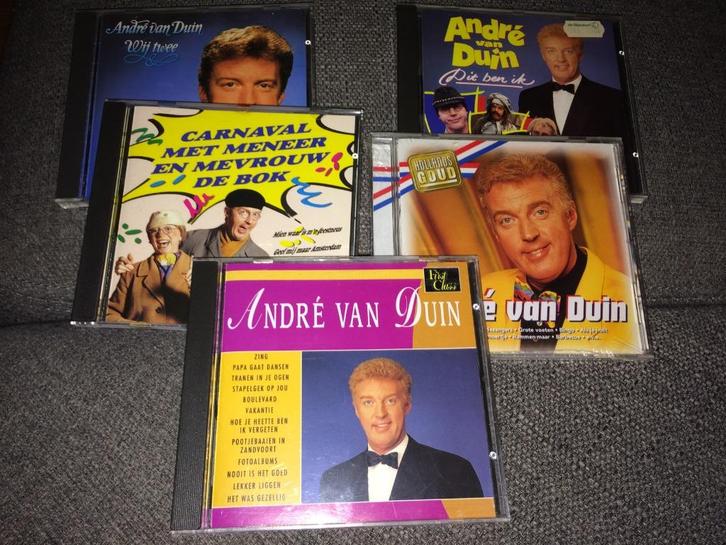 5 cd's van André van Duin (z.g.a.n./eentje geseald), Cd's en Dvd's, Cd's | Humor en Cabaret, Zo goed als nieuw, Ophalen of Verzenden