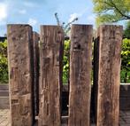 Robuuste Meerpalen, Dukdalf,Meerpaal voor tuinprojecten, Ophalen, Palen, Zo goed als nieuw, Hardhout
