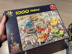 Jan van Haasteren Puzzel - In de Autospuiterij - 1000 Stukje, Ophalen of Verzenden, 500 t/m 1500 stukjes, Zo goed als nieuw, Legpuzzel