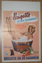 Vintage Film Poster Affiche BRIGITTE ET LES HOMMES (1960), Ophalen of Verzenden, A1 t/m A3, Film en Tv, Rechthoekig Staand