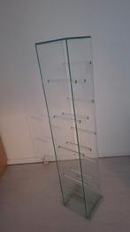 Glazen cd/dvd rek, Huis en Inrichting, Ophalen, Zo goed als nieuw, Glas, Cd's