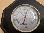 thermometer in leer vintage, Huis en Inrichting, Woonaccessoires | Thermometers, Ophalen of Verzenden