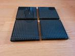 Partij N699=4x Nieuwe dikke Lego platen zwart 16x16