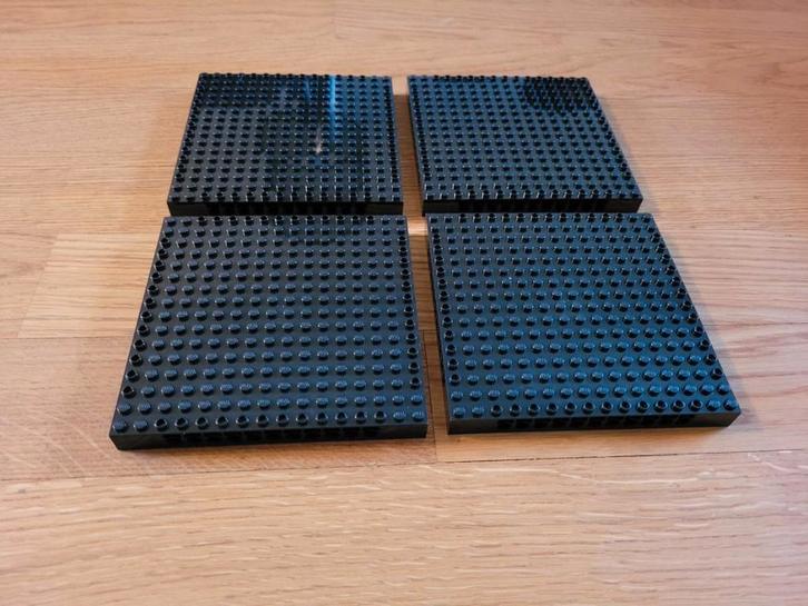 Partij N699=4x Nieuwe dikke Lego platen zwart 16x16, Kinderen en Baby's, Speelgoed | Duplo en Lego, Nieuw, Lego, Losse stenen