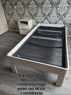 Auping Aurond met nachtkastje en Auping spiraal 100 x 200, Huis en Inrichting, Ophalen, Gebruikt, Eenpersoons, Nvt