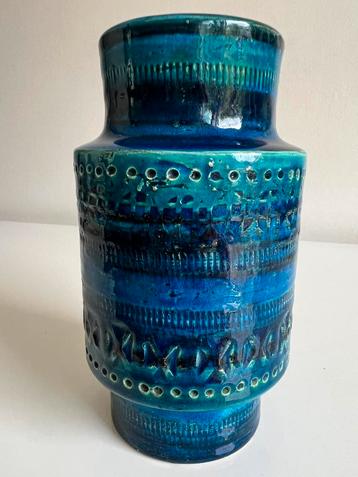 Vintage Bitossi Italy Rimini Blue Vaas Aldo Londi Jaren 70 beschikbaar voor biedingen