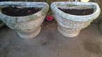 2 X SIERLIJK BETON BLOEMBAK, Tuin en Terras, Bloembakken en Plantenbakken, Ophalen, Gebruikt, Tuin, 60 tot 100 cm