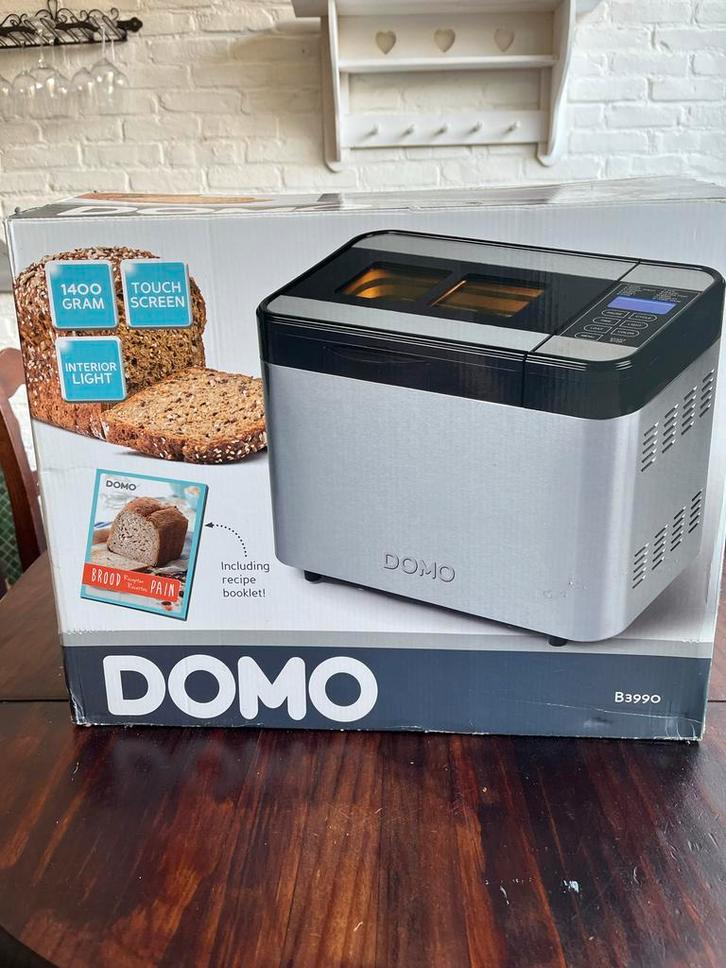 Domo Broodbakmachine - Nieuw in doos!, Witgoed en Apparatuur, Broodbakmachines, Nieuw, Met timer, 1200 tot 1600 gram deeg, Kijkvenster
